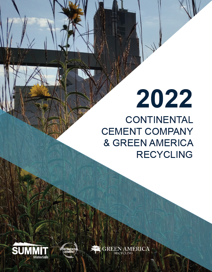 SPECIAL CEMENT & GREEN AMERICA RECYCLING REPORT